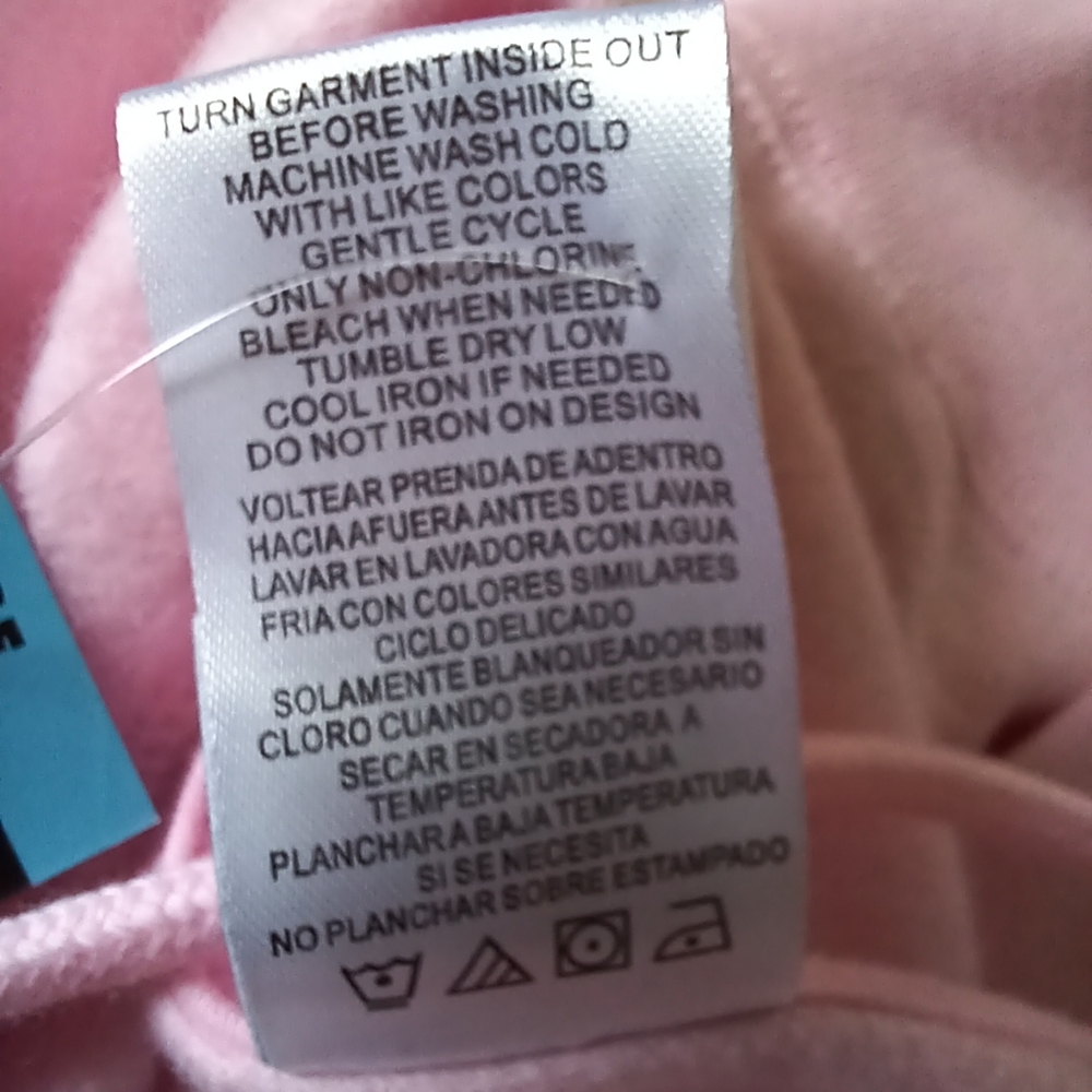 PEANUTS Snoopy Full Zip Hoodie Woodstock Embroidered Sweatshirt Pink Size L NEW - Picture 13 of 16
